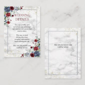 ライトダスティブルーブルゴーニュ結婚金ゴールド詳細 エンクロージャーカード (正面/裏面)