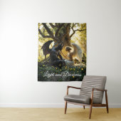 ライトダークエンジェルの悪魔の禁じられたラブアート タペストリー (インサイチュ)