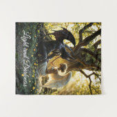 ライトダークエンジェルの悪魔の禁じられたラブアート タペストリー (正面(横))