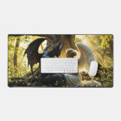 ライトダークエンジェルの悪魔の禁じられたラブアート デスクマット (キーボード&マウス)