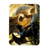 ライトダークエンジェルの悪魔の禁じられたラブアート マグネット (縦)