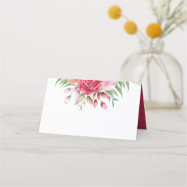 ライトダークピンクローズ赤面結婚のテーブル プレイスカード