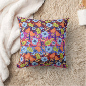 ライトダークブルーホワイトグリーンフローラアートクリスマス クッション (ブランケット)