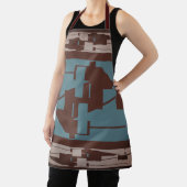 ライトチューペブラウンダークティール（緑がかった色）パタ地中海のーン エプロン (インサイチュ)