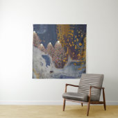 ライトツリーの冬のシーンがクリスマスを楽しむ タペストリー (インサイチュ)