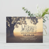 ライトツリーヴィンテージ素朴ウェディング 招待状 (スタンド正面)