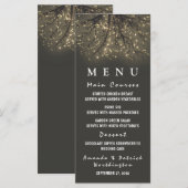 ライトツリー素朴ブランチのメ結婚ニュー・カード メニュー (正面/裏面)