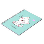ライトティールノートに描かれたかわいい仔猫 ノートブック (左側)