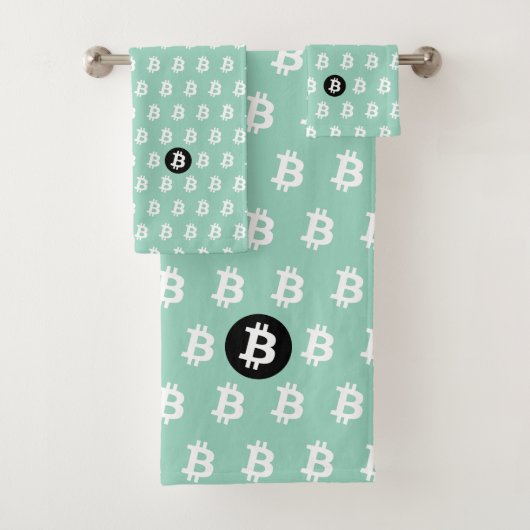 ライトティール色のBitcoin バスタオルセット (インサイチュ)