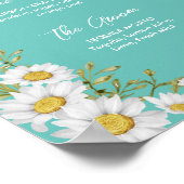 ライトティール(緑がかった色)とホワイトデイジーのシグネチャードリンク ポスター (角)