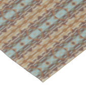 ライトティール（緑がかった色）ターコイズブルーオレンジブラウントライバルアート テーブルクロス (アングル)