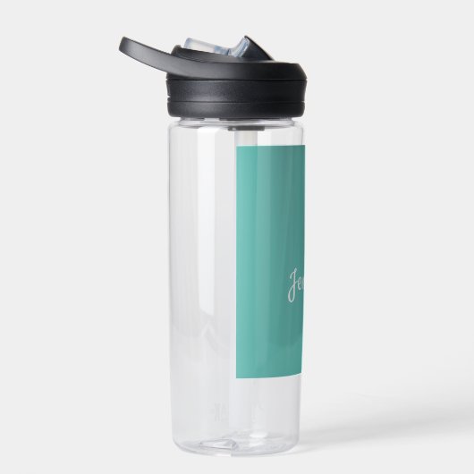 ライトティール（緑がかった色）トレンディーモダンミニマリストシック名 ウォーターボトル (右面)