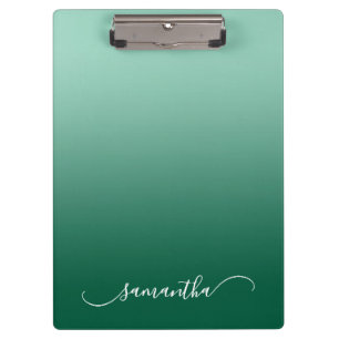 ライトティール（緑がかった色）ハンターグラデーショングリーンカーブスワッシュ名 クリップボード