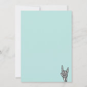 ライトティール(緑がかった色)バッド2ボーン2番目の誕生日パーティー 招待状 (裏面)