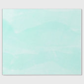 ライトティール（緑がかった色）パステルウォーターカラーラッピング紙 ラッピングペーパー (フラット)