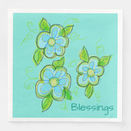 ライトティール（緑がかった色）フローズンナプキンス