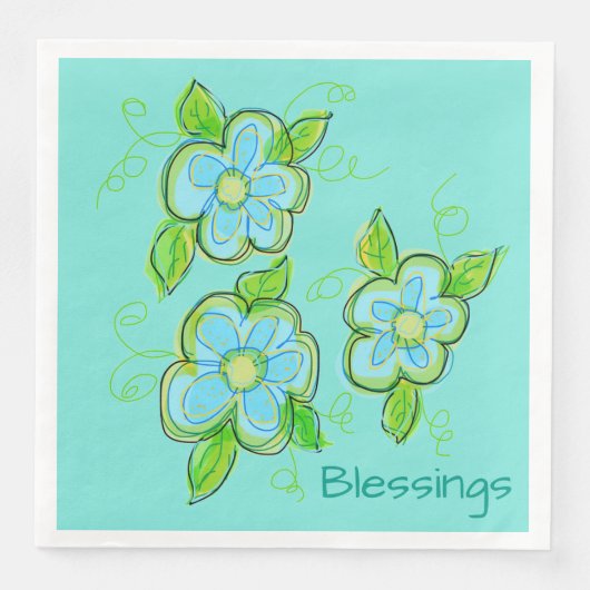 ライトティール（緑がかった色）フローズンナプキンス (正面)