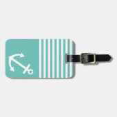 ライトティール（緑がかった色）ラブいかり ラゲッジタグ (正面横)