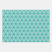 ライトティール(緑がかった色)旋回パターン(ソリッド付き) ラッピングペーパーシート (正面)