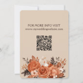 ライトテラコッタと焦げたオレンジ日付を保存 セーブザデート (裏面)