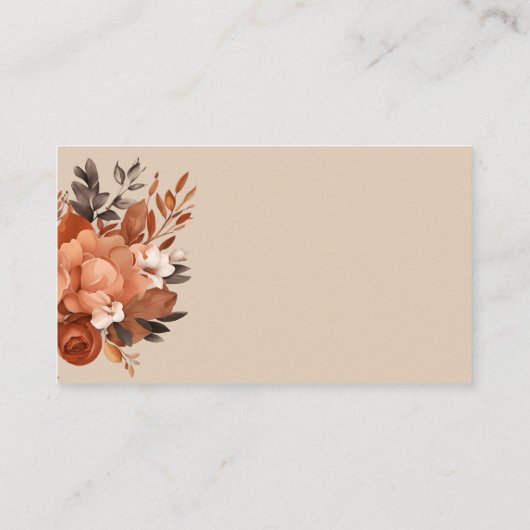 ライトテラコッタと焦げたオレンジ結婚ズ エンクロージャーカード (裏面)