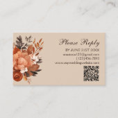ライトテラコッタと焦げたオレンジ結婚ズ エンクロージャーカード (正面)