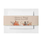 ライトテラコッタと焦げたオレンジ結婚ズ 招待状ベリーバンド (正面例)