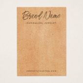 ライトテラコッタスクリプトロゴイヤリングディスプレイカード (正面)