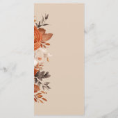 ライトテラコッタ燃えたオレンジ結婚ズ メニュー (裏面)