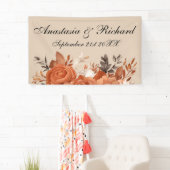 ライトテラコッタ燃えたオレンジ結婚ズ 横断幕 (インサイチュ)