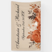 ライトテラコッタ燃えたオレンジ結婚ズ 横断幕 (縦)