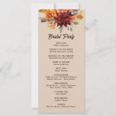 ライトテラコッタ秋フローラ結婚式 プログラム (裏面)
