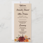 ライトテラコッタ秋フローラ結婚式 プログラム (正面)