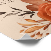 ライトテラコッタ結婚のシーティンググラフポスター ポスター (角)