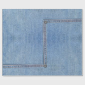 ライトデニムジーンズラッピング紙 ラッピングペーパー (フラット)