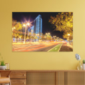 ライトトレイルのあるサンフランシスコの夜景 キャンバスプリント (インサイチュ (リビング))