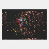 ライトトレイルを使った空の花火 ラッピングペーパーシート (正面)