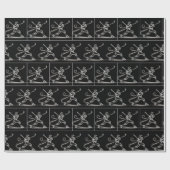 ライトトレイルを持つネオン野球選手 ラッピングペーパー (フラット)