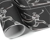 ライトトレイルを持つネオン野球選手 ラッピングペーパー (ロールコーナー)