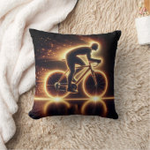 ライトトレイル付きゴールデンネオンバイク クッション (ブランケット)