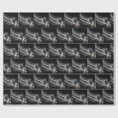 ライトトレイル付きスケートボード少年 ラッピングペーパー (フラット)