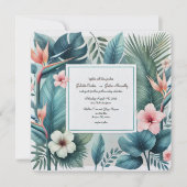 ライトトロピカルエッセンススクエア結婚式招待状 シーズンカード (正面)