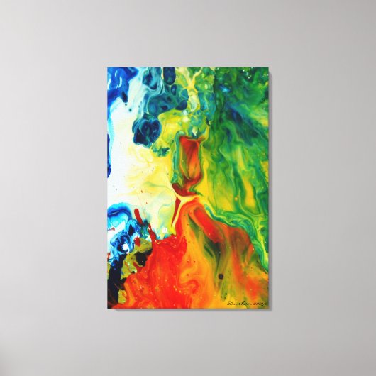 ライトトーチ2抽象芸術横 キャンバスプリント (正面)