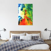 ライトトーチ2抽象芸術横 キャンバスプリント (インサイチュ (寝室))