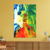 ライトトーチ2抽象芸術横 キャンバスプリント (インサイチュ (リビング))