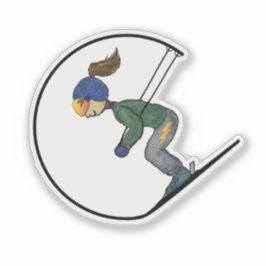 ライトニングクワッドスキーヤー – ステッカー シール