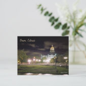 ライトニングザコロラド州キャピトルアフターダーク ポストカード (スタンド正面)