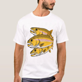ライトニングトラウト レトロ釣りギフト Tシャツ