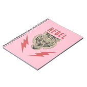 ライトニングボルト付き反乱虎の頭部 ノートブック (左側)