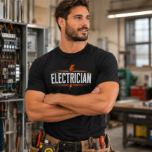 ライトニングボルトTシャツ 電気工事士の仕事のTシャツ